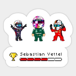 Vettel Pixel art Sticker